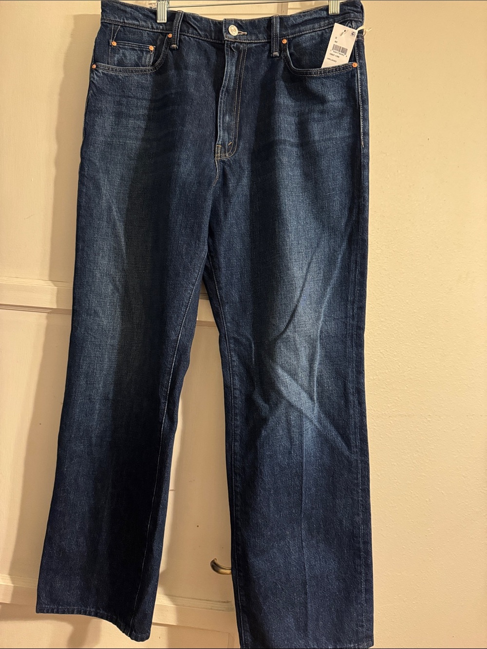 MOTHER Women's Dark Blue Straight-Leg Jeans